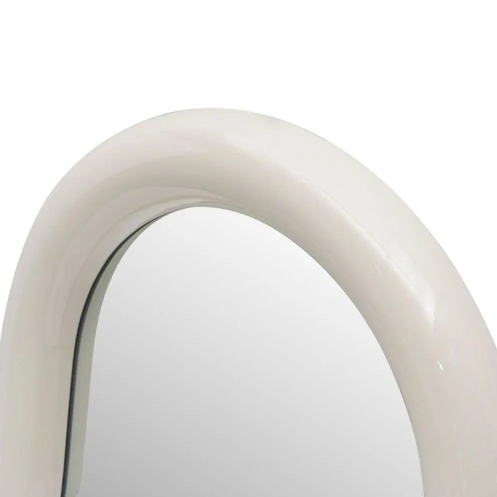 Lustro dekoracyjne POSTER 50x80cm białe w stylu japandi I sklep meblowy MIRAT.