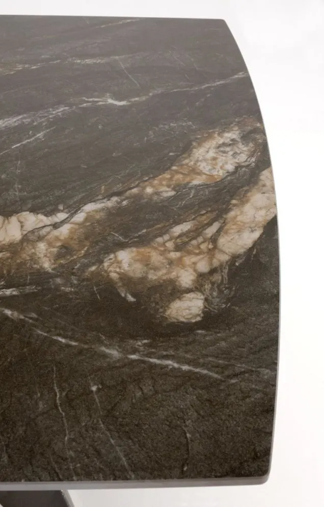 Prostokątny stół rozkładany ARMANI 165(241)x90 czarny marmur/czarny I sklep meblowy MIRAT. styl LOFT