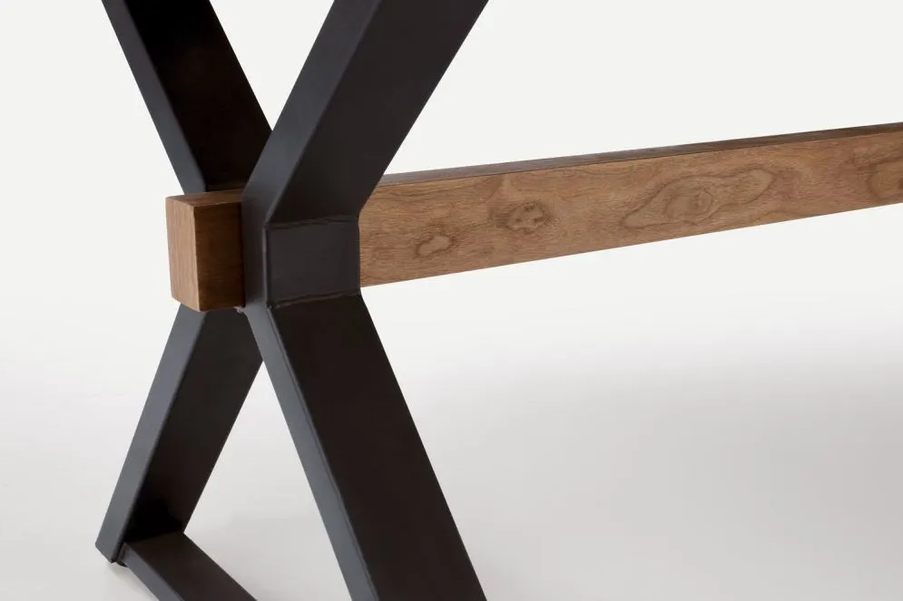 Stół rozkładany BARON 200(350)x100 orzechowy/czarny duży I sklep meblowy MIRAT. styl LOFT