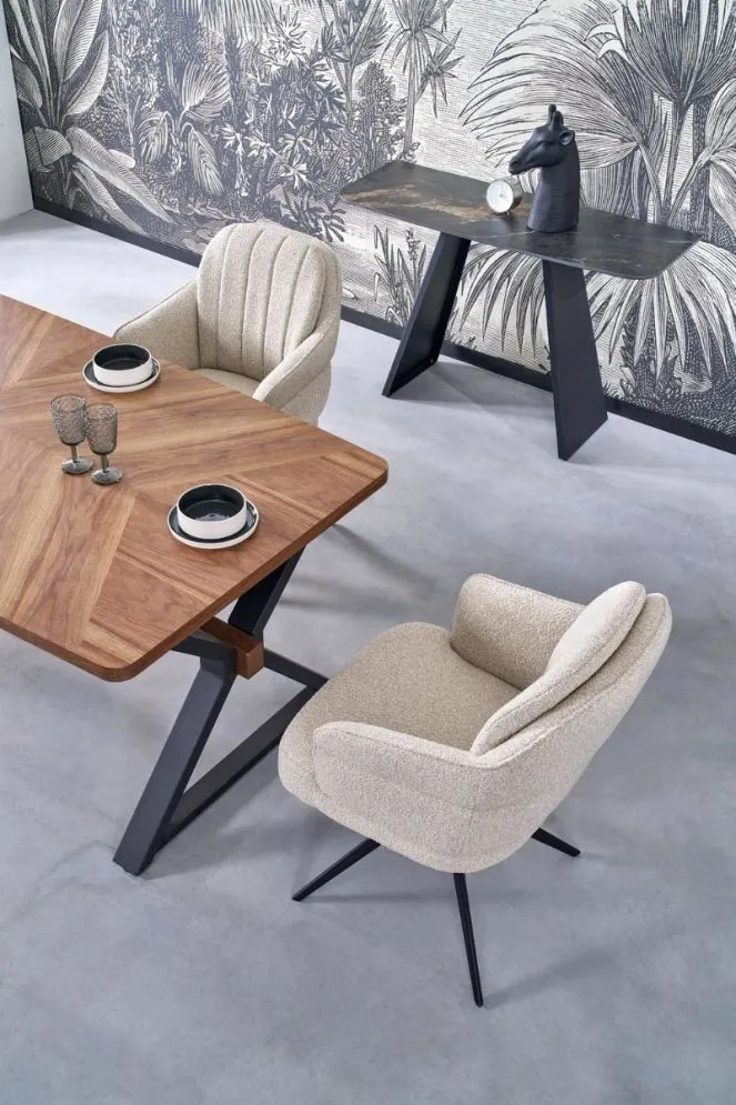 Stół rozkładany BARON 200(350)x100 orzechowy/czarny duży I sklep meblowy MIRAT. styl LOFT