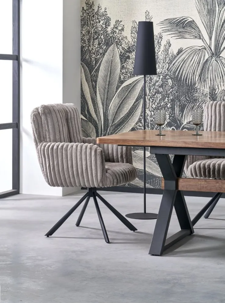 Stół rozkładany BARON 200(350)x100 orzechowy/czarny duży I sklep meblowy MIRAT. styl LOFT