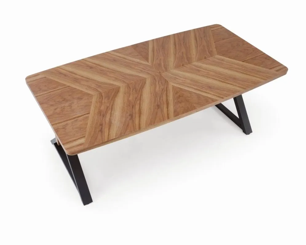 Stół rozkładany BARON 200(350)x100 orzechowy/czarny duży I sklep meblowy MIRAT. styl LOFT