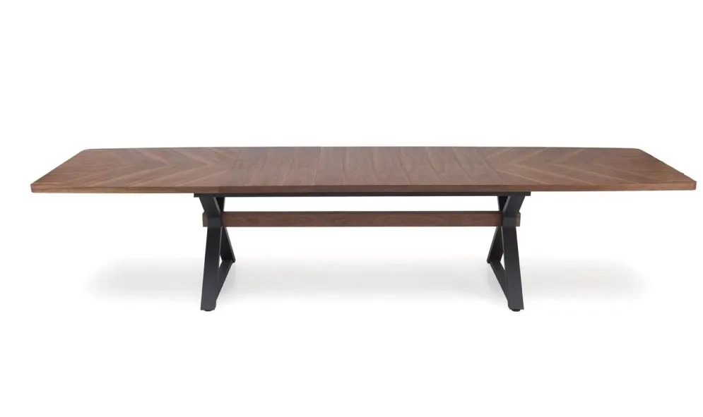 Stół rozkładany BARON 200(350)x100 orzechowy/czarny duży I sklep meblowy MIRAT. styl LOFT