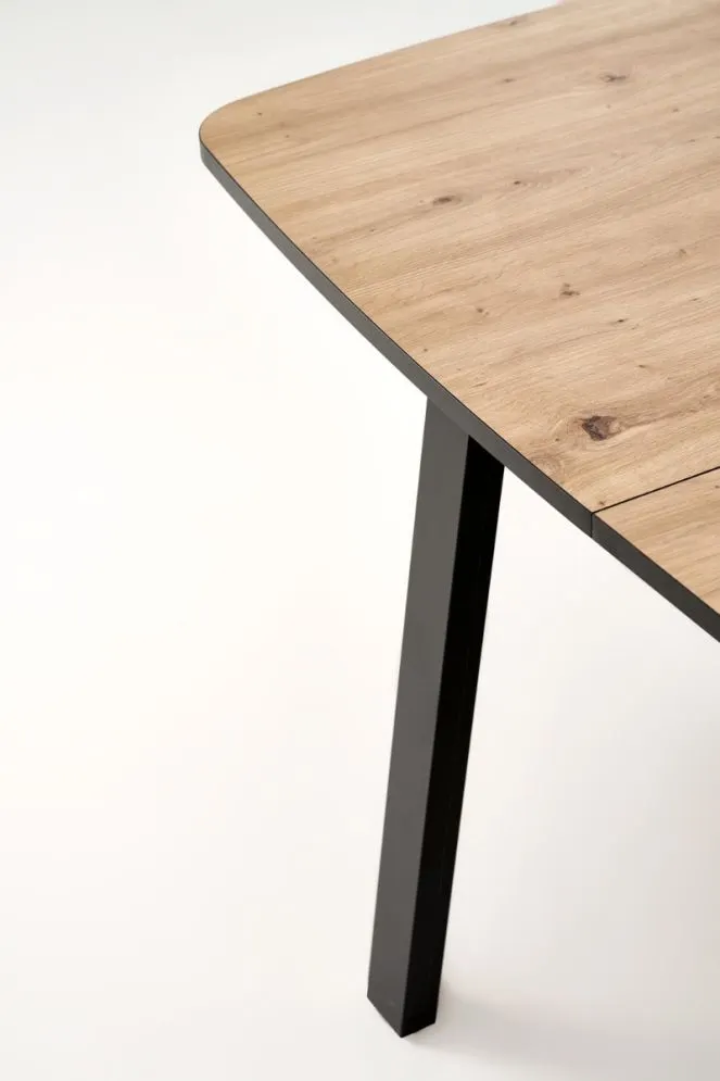 Stół rozkładany BARRIL 130(170)x80 dąb artisan/czarny loftowy I sklep meblowy MIRAT. styl LOFT