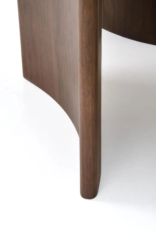 Stół okrągły CALDO 120x120 orzechowy do salonu I sklep meblowy MIRAT.