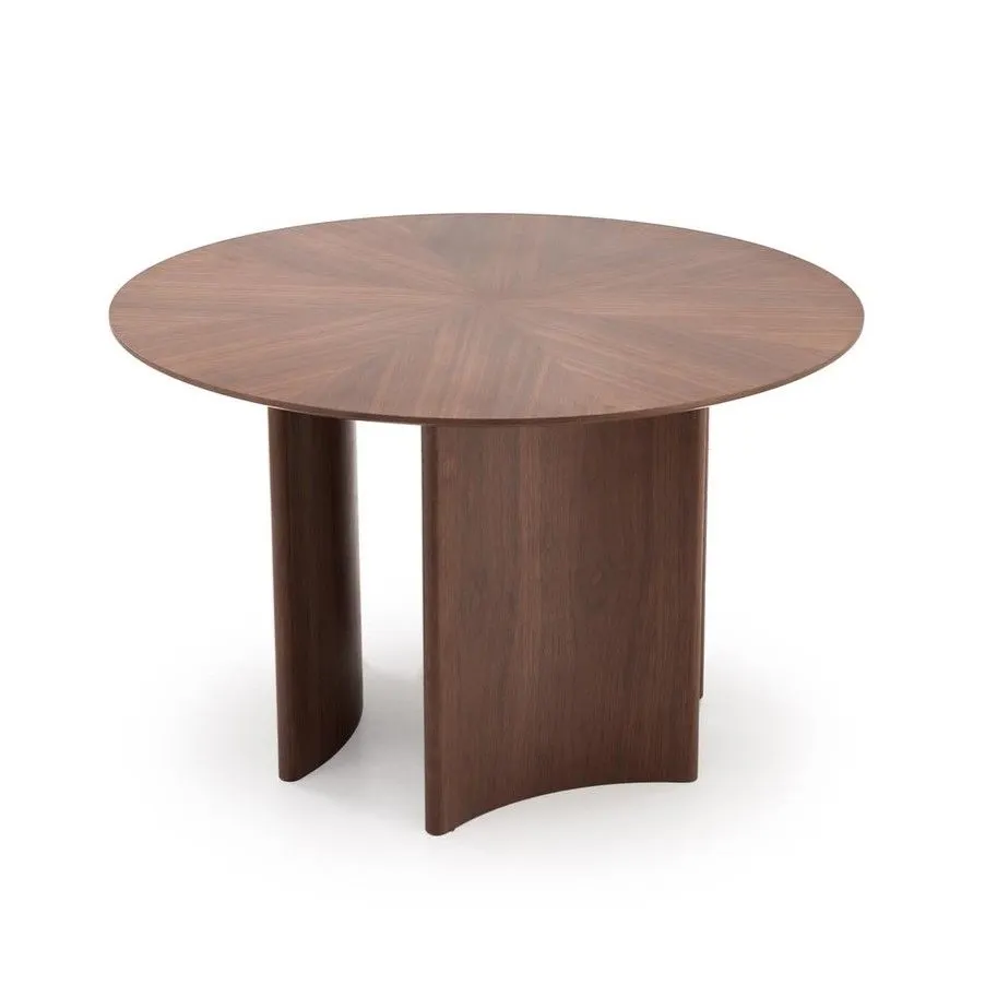 Stół okrągły CALDO 120x120 orzechowy do salonu I sklep meblowy MIRAT.