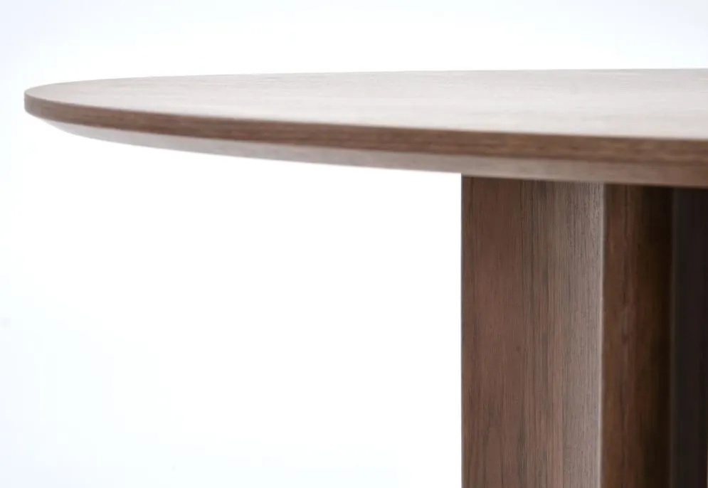 Stół okrągły CALDO 120x120 orzechowy do salonu I sklep meblowy MIRAT.