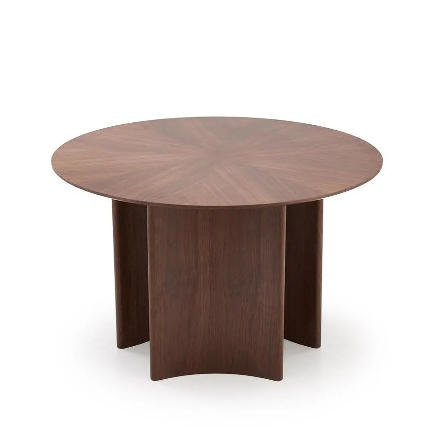 Stół okrągły CALDO 120x120 orzechowy do salonu I sklep meblowy MIRAT.