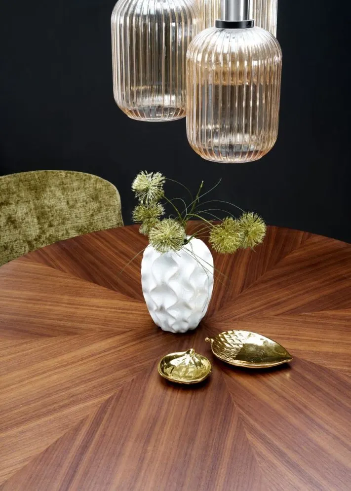 Stół okrągły CALDO 120x120 orzechowy do salonu I sklep meblowy MIRAT.