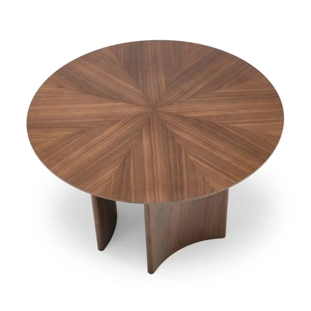 Stół okrągły CALDO 120x120 orzechowy do salonu I sklep meblowy MIRAT.