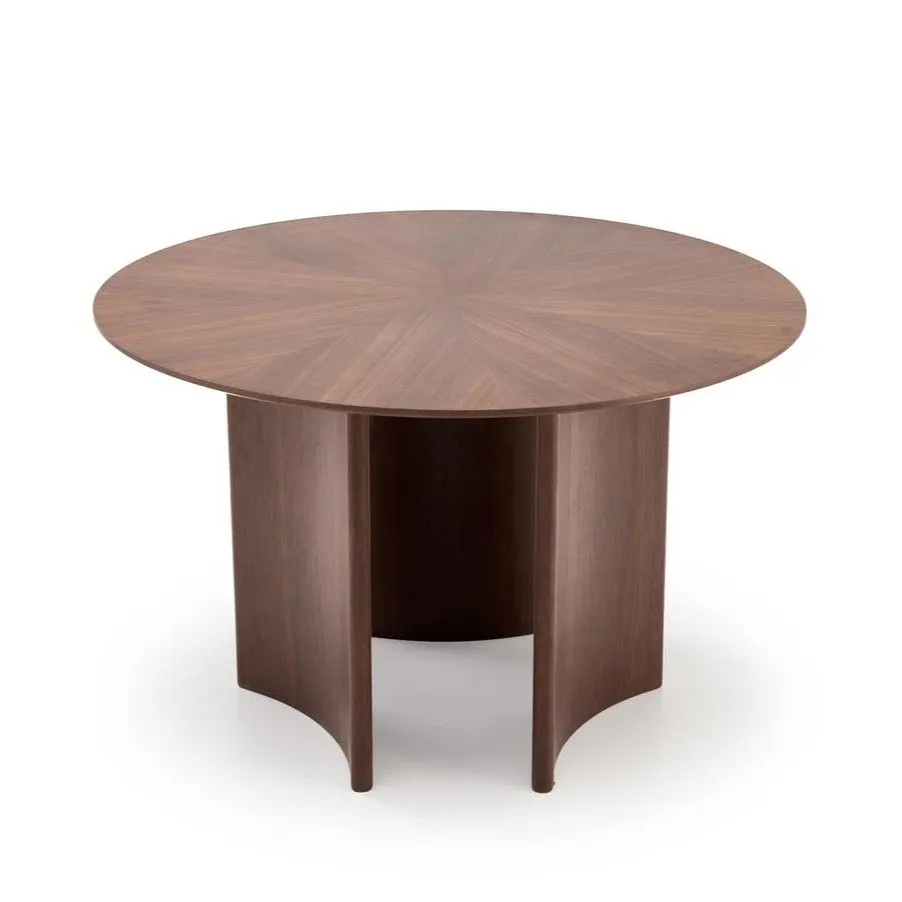 Stół okrągły CALDO 120x120 orzechowy do salonu I sklep meblowy MIRAT.