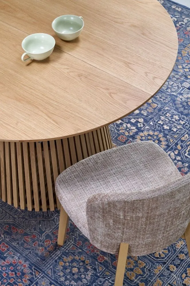 Stół rozkładany FARGO 120(210)x120 dąb naturalny okrągły I sklep meblowy MIRAT. styl SKANDYNAWSKI