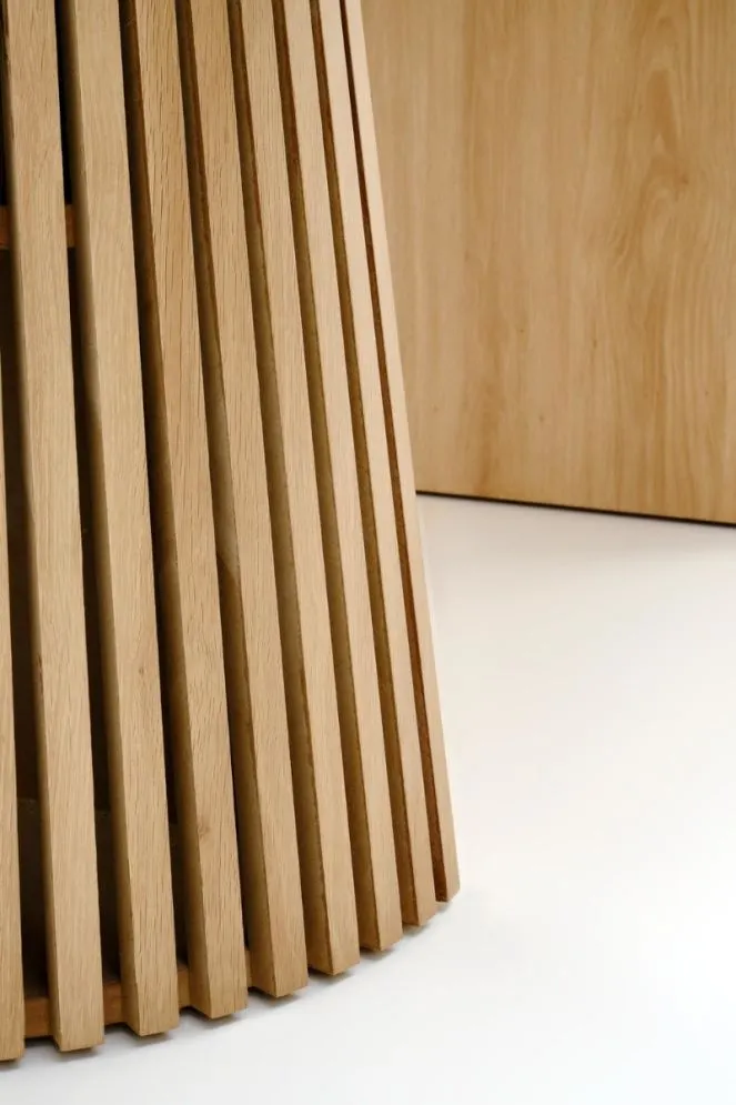 Stół rozkładany FARGO 120(210)x120 dąb naturalny okrągły I sklep meblowy MIRAT. styl SKANDYNAWSKI