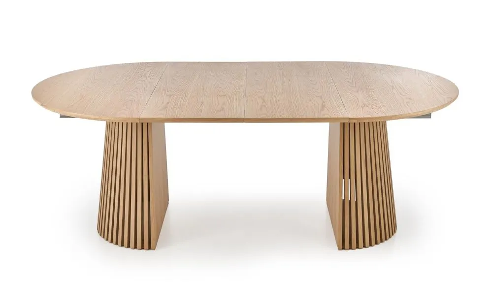 Stół rozkładany FARGO 120(210)x120 dąb naturalny okrągły I sklep meblowy MIRAT. styl SKANDYNAWSKI
