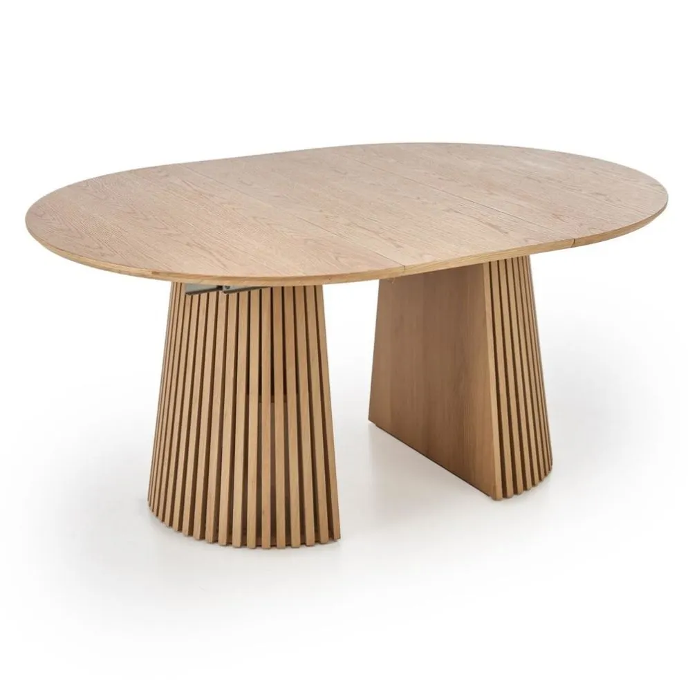 Stół rozkładany FARGO 120(210)x120 dąb naturalny okrągły I sklep meblowy MIRAT. styl SKANDYNAWSKI