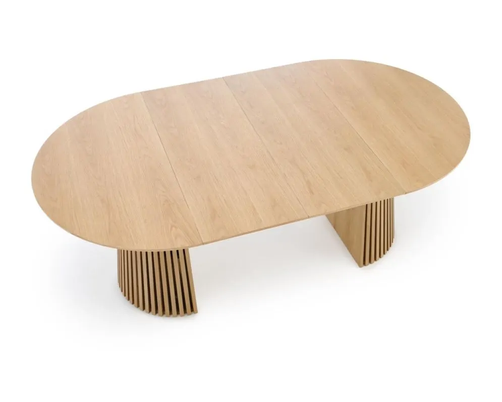 Stół rozkładany FARGO 120(210)x120 dąb naturalny okrągły I sklep meblowy MIRAT. styl SKANDYNAWSKI