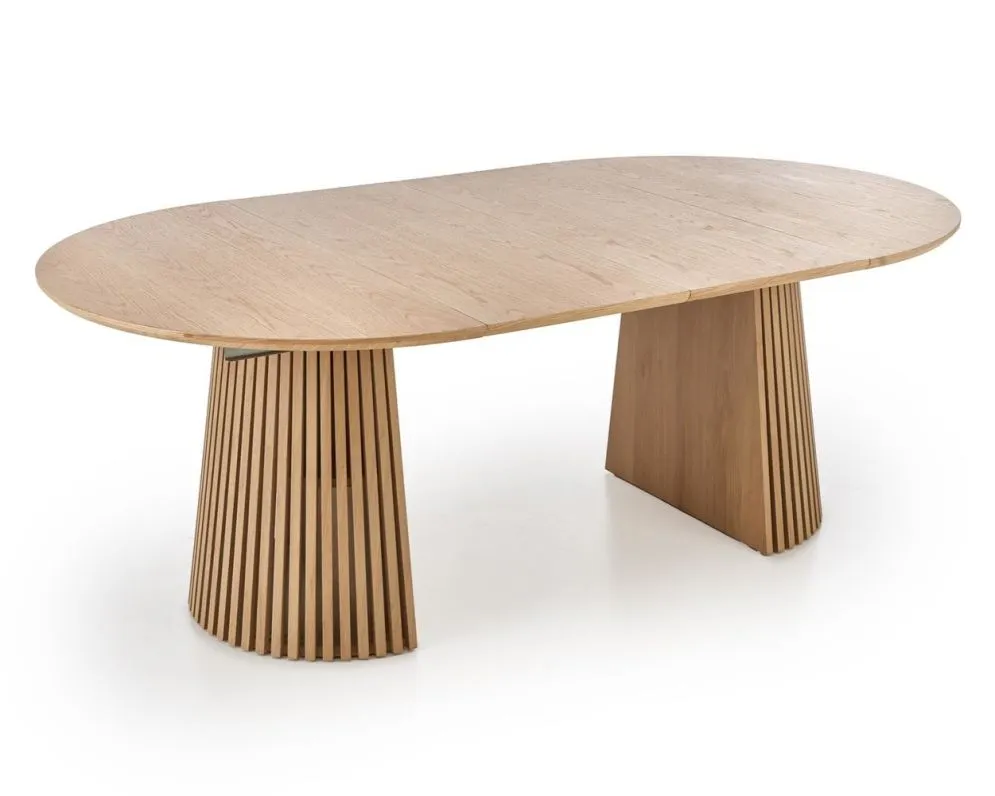 Stół rozkładany FARGO 120(210)x120 dąb naturalny okrągły I sklep meblowy MIRAT. styl SKANDYNAWSKI