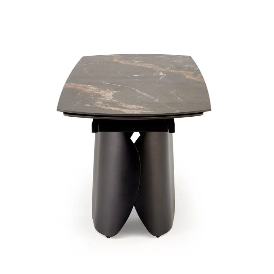 Loftowy stół rozkładany FORUM 180(260)x90 czarny marmur/czarny I sklep meblowy MIRAT. styl LOFT