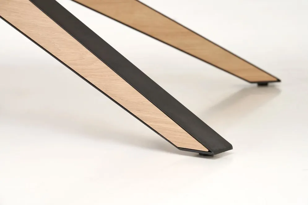 Stół rozkładany JAMES 160(220)x90 dąb naturalny/czarny loftowy I sklep meblowy MIRAT.