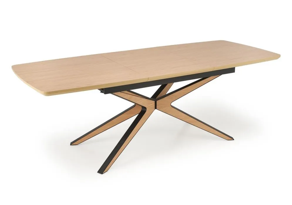 Stół rozkładany JAMES 160(220)x90 dąb naturalny/czarny loftowy I sklep meblowy MIRAT.