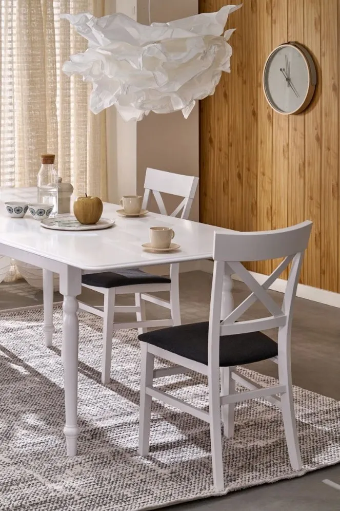 Stół rozkładany NELSON 160(200)x90 biały do kuchni I sklep meblowy MIRAT. styl SKANDYNAWSKI