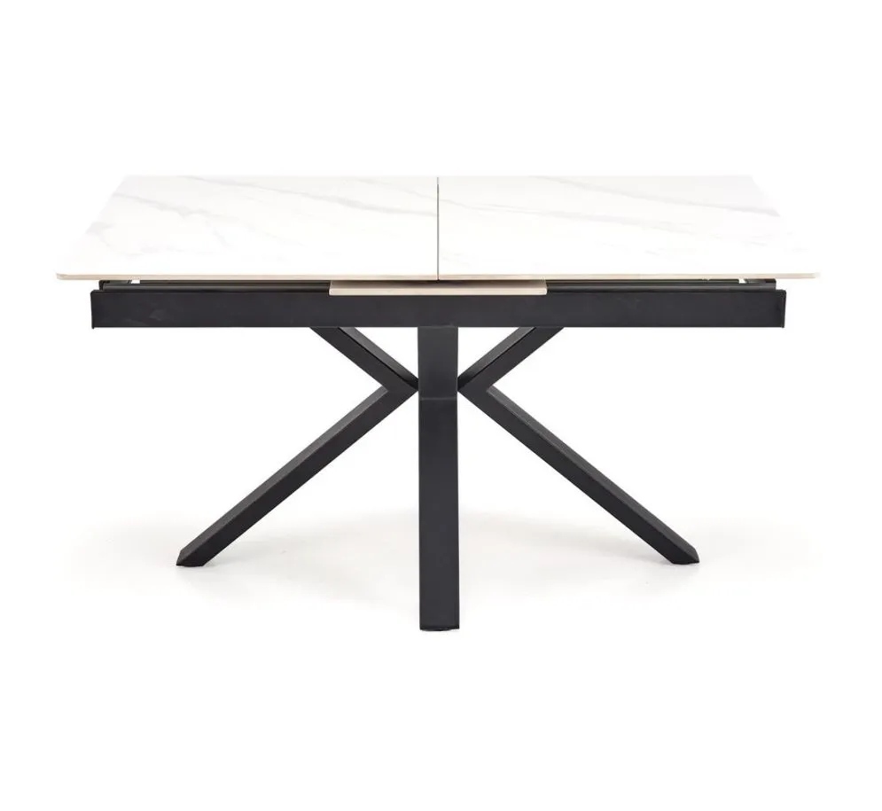 Prostokątny stół rozkładany PLATAN 140(180)x85 biały marmur/czarny I sklep meblowy MIRAT. styl LOFT