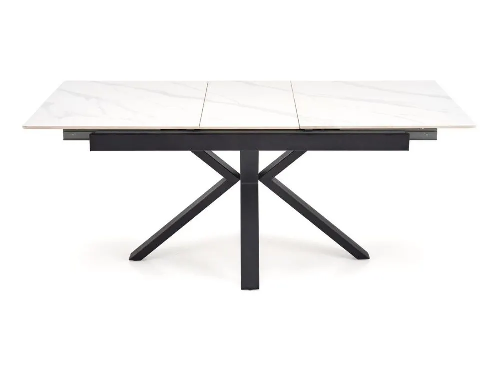 Prostokątny stół rozkładany PLATAN 140(180)x85 biały marmur/czarny I sklep meblowy MIRAT. styl LOFT