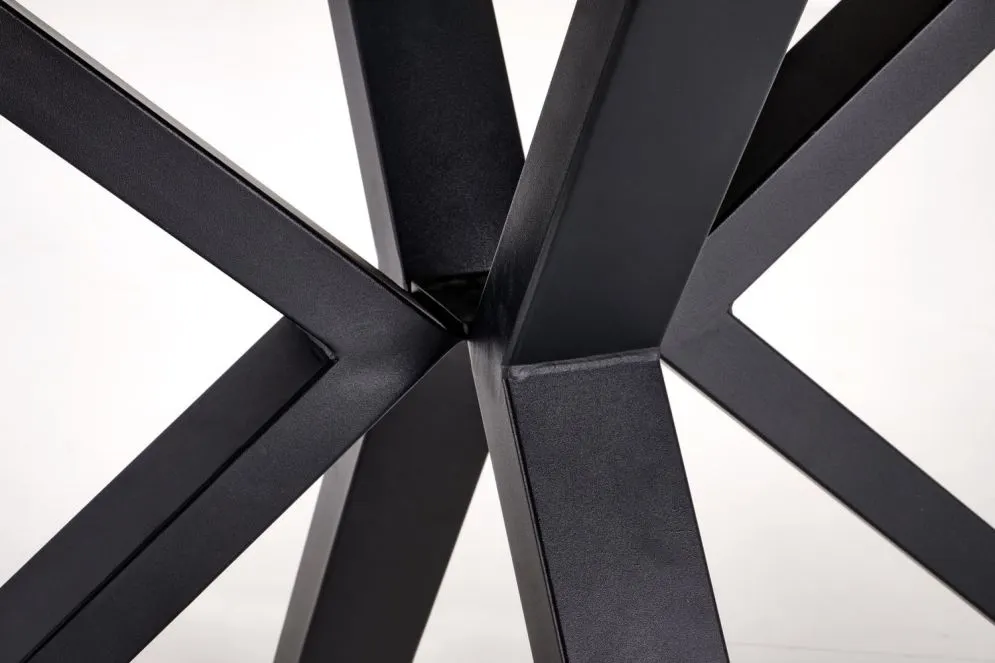 Prostokątny stół rozkładany PLATAN 140(180)x85 biały marmur/czarny I sklep meblowy MIRAT. styl LOFT