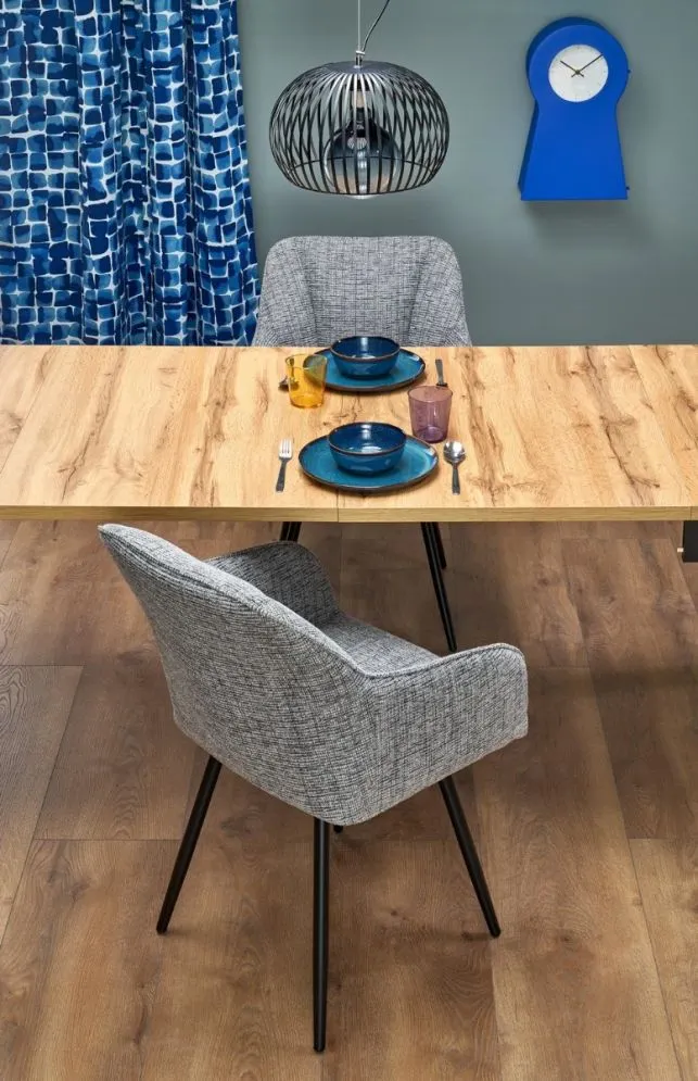 Stół rozkładany QUBIK 80(200)x80 dąb artisan/czarny matowy I sklep meblowy MIRAT. styl LOFT