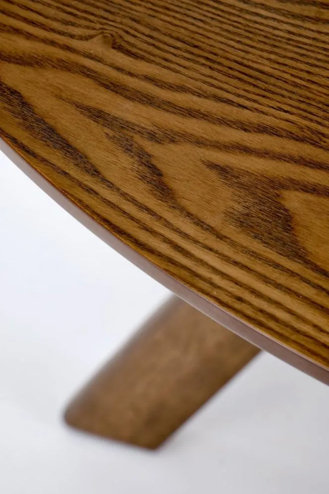 Stół okrągły RUPERT 120x120 orzechowy drewniany I sklep meblowy MIRAT. styl VINTAGE