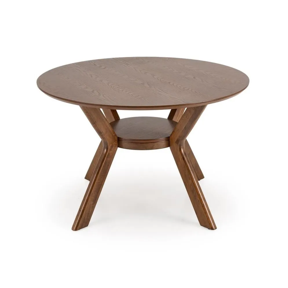 Stół okrągły RUPERT 120x120 orzechowy drewniany I sklep meblowy MIRAT. styl VINTAGE