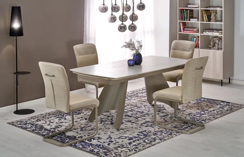 Solidny stół rozkładany SALIX 180(260)x90 trawertyn/kaszmirowy I sklep meblowy MIRAT.