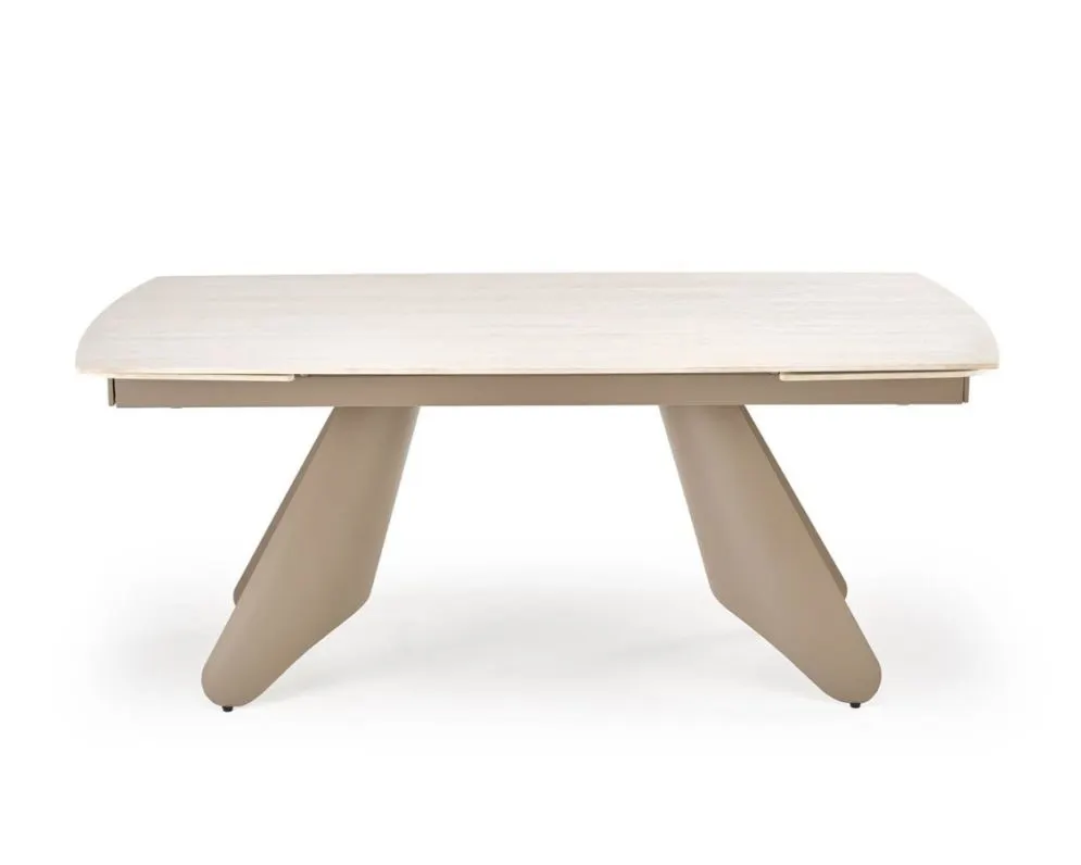 Solidny stół rozkładany SALIX 180(260)x90 trawertyn/kaszmirowy I sklep meblowy MIRAT.