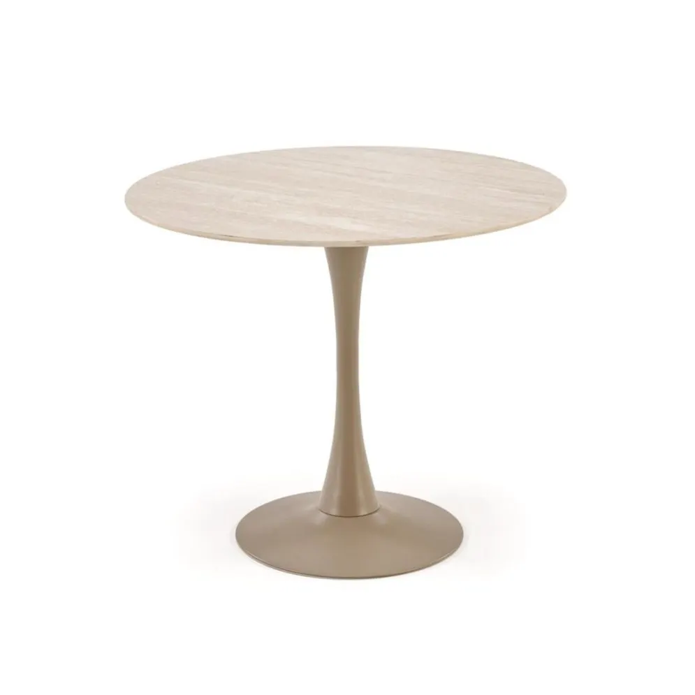 Stół okrągły TOLIO 90x90 beżowy/kaszmirowy mały I sklep meblowy MIRAT.