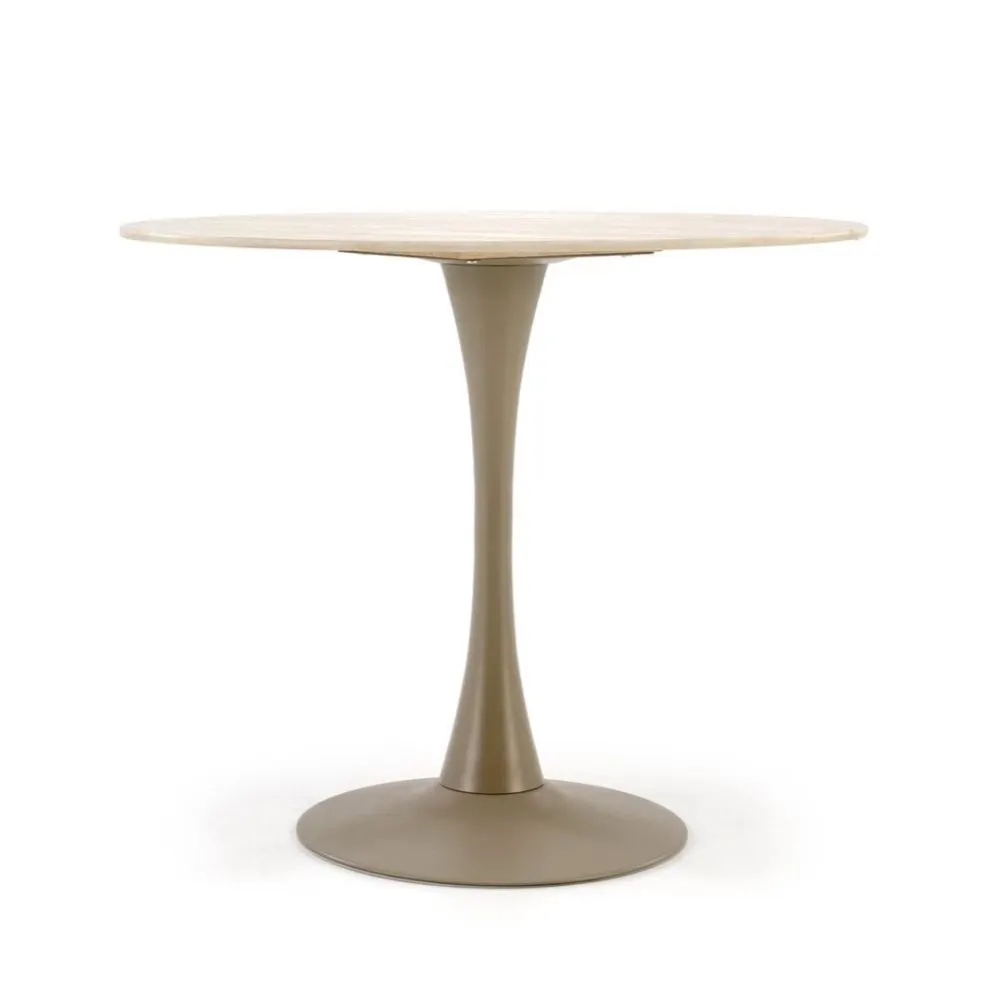 Stół okrągły TOLIO 90x90 beżowy/kaszmirowy mały I sklep meblowy MIRAT.