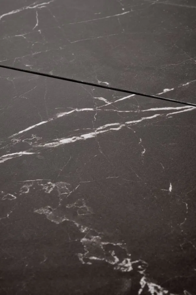 Duży stół rozkładany VOLANT 160(200)x90 czarny marmur/dąb złoty I sklep meblowy MIRAT. styl LOFT