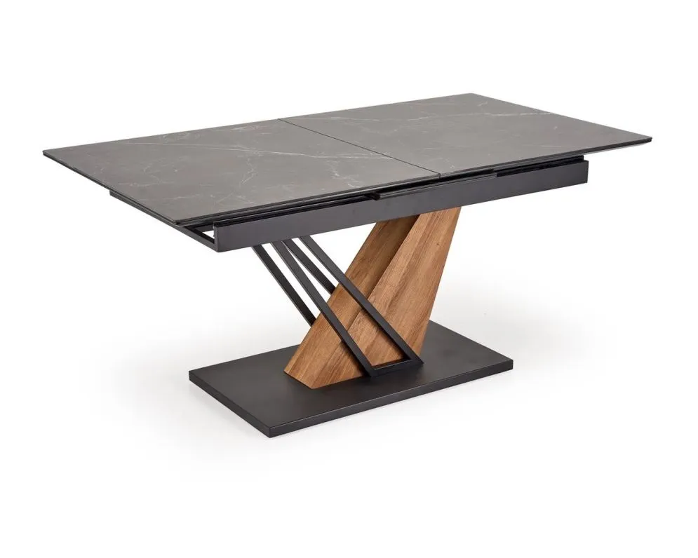 Stół rozkładany do jadalni VOLANT 140(180)x90 czarny marmur/dąb złoty I sklep meblowy MIRAT. styl LOFT