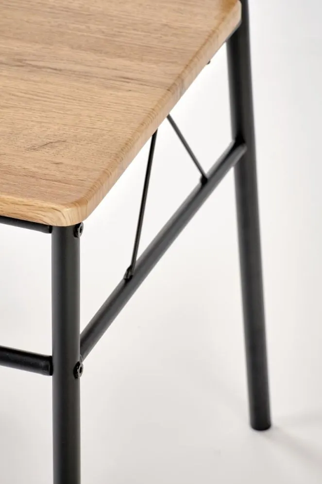 Zestaw FAUST stół + 4 krzesła dąb naturalny/czarny do kuchni I sklep meblowy MIRAT. styl LOFT