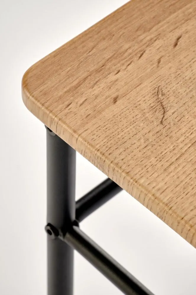 Zestaw FAUST stół + 4 krzesła dąb naturalny/czarny do kuchni I sklep meblowy MIRAT. styl LOFT