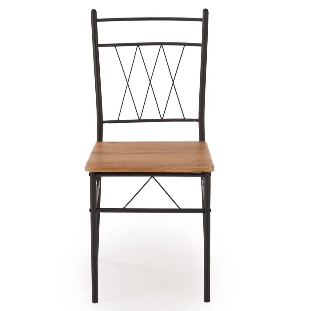 Zestaw FAUST stół + 4 krzesła dąb naturalny/czarny do kuchni I sklep meblowy MIRAT. styl LOFT