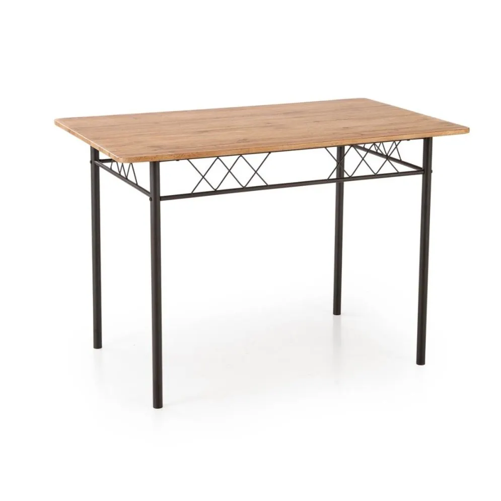 Zestaw FAUST stół + 4 krzesła dąb naturalny/czarny do kuchni I sklep meblowy MIRAT. styl LOFT