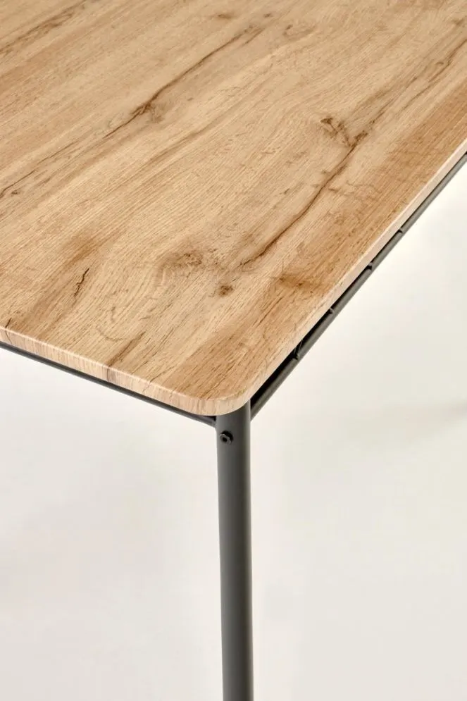 Zestaw FAUST stół + 4 krzesła dąb naturalny/czarny do kuchni I sklep meblowy MIRAT. styl LOFT