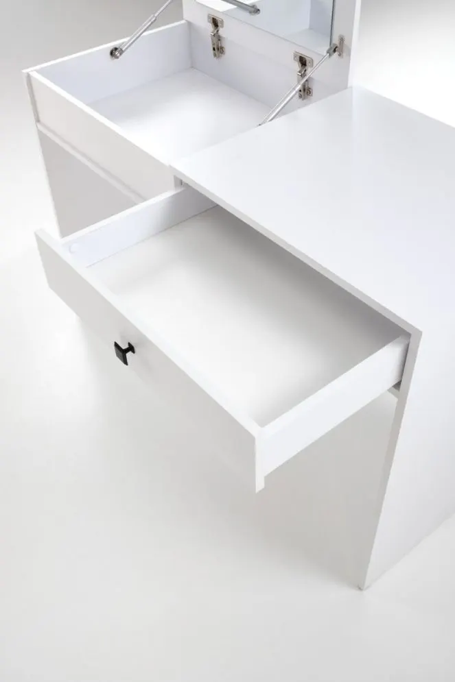 Toaletka MEGAN biała z lustrem i szufladą I sklep meblowy MIRAT.