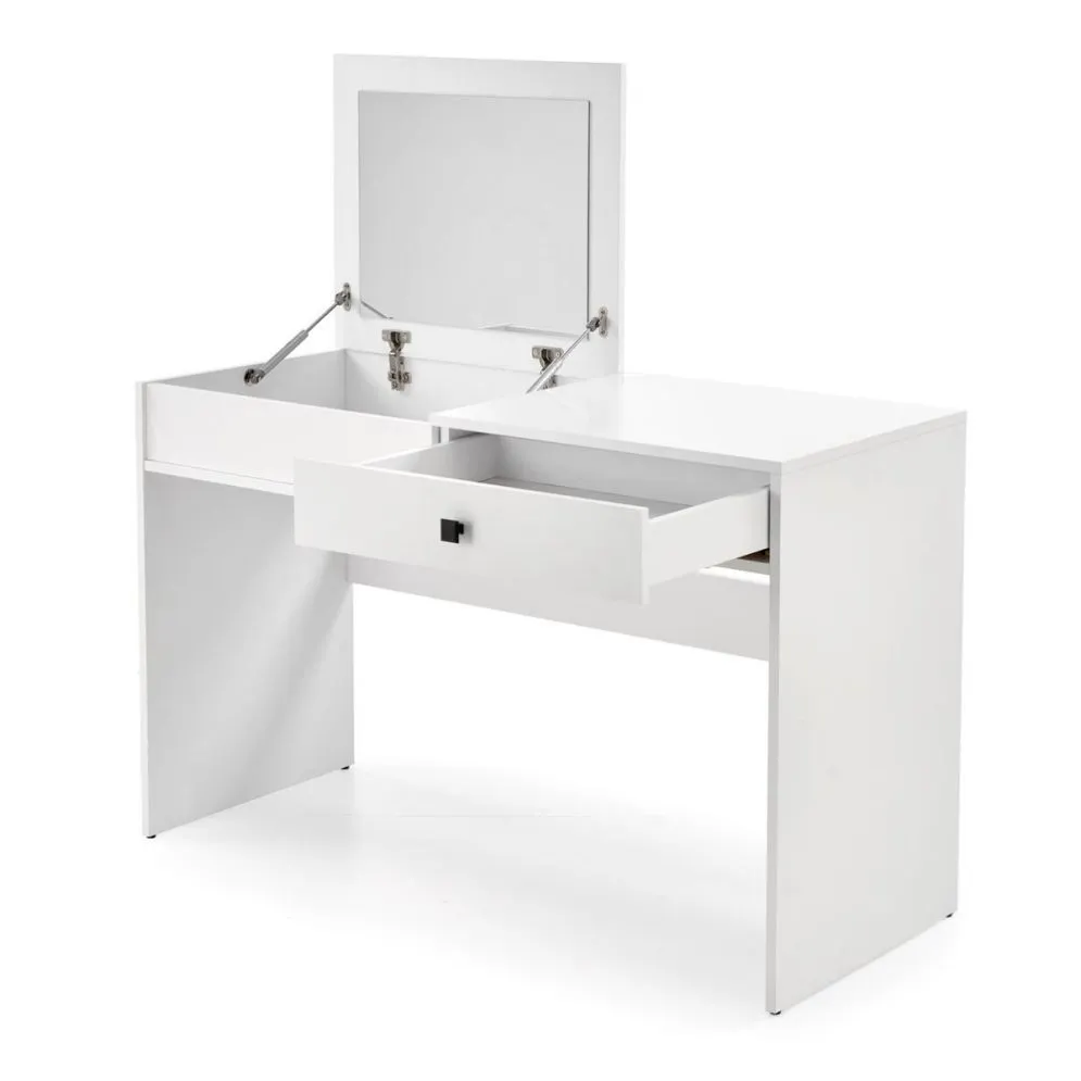 Toaletka MEGAN biała z lustrem i szufladą I sklep meblowy MIRAT.