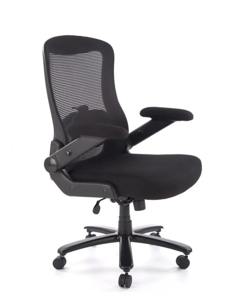 Fotel biurowy CYBORG czarny z regulowanymi podłokietnikami I sklep meblowy MIRAT.