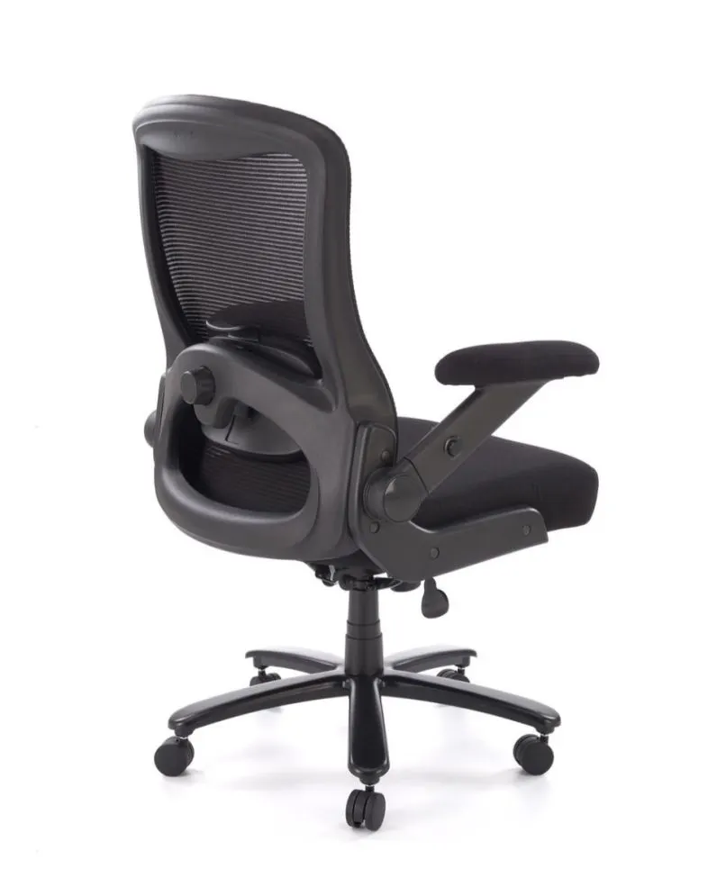 Fotel biurowy CYBORG czarny z regulowanymi podłokietnikami I sklep meblowy MIRAT.