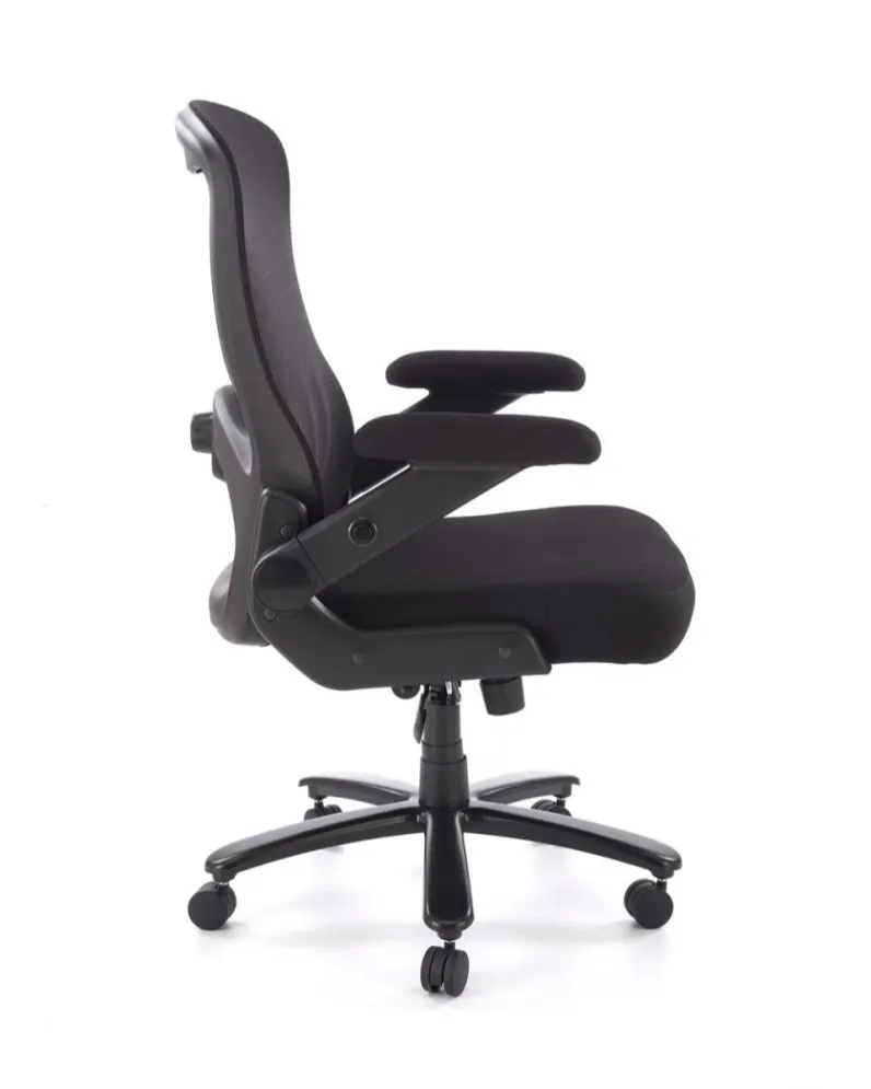 Fotel biurowy CYBORG czarny z regulowanymi podłokietnikami I sklep meblowy MIRAT.