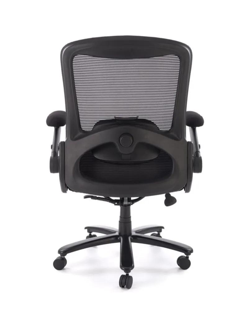 Fotel biurowy CYBORG czarny z regulowanymi podłokietnikami I sklep meblowy MIRAT.