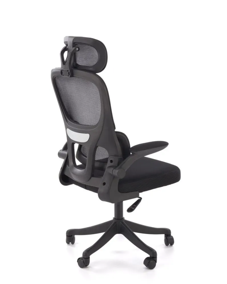 Fotel biurowy SOREN czarny z regulowanym zagłówkiem I sklep meblowy MIRAT.