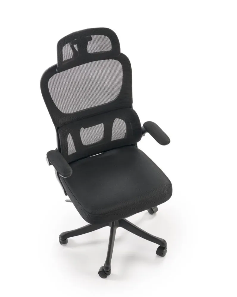 Fotel biurowy SOREN czarny z regulowanym zagłówkiem I sklep meblowy MIRAT.
